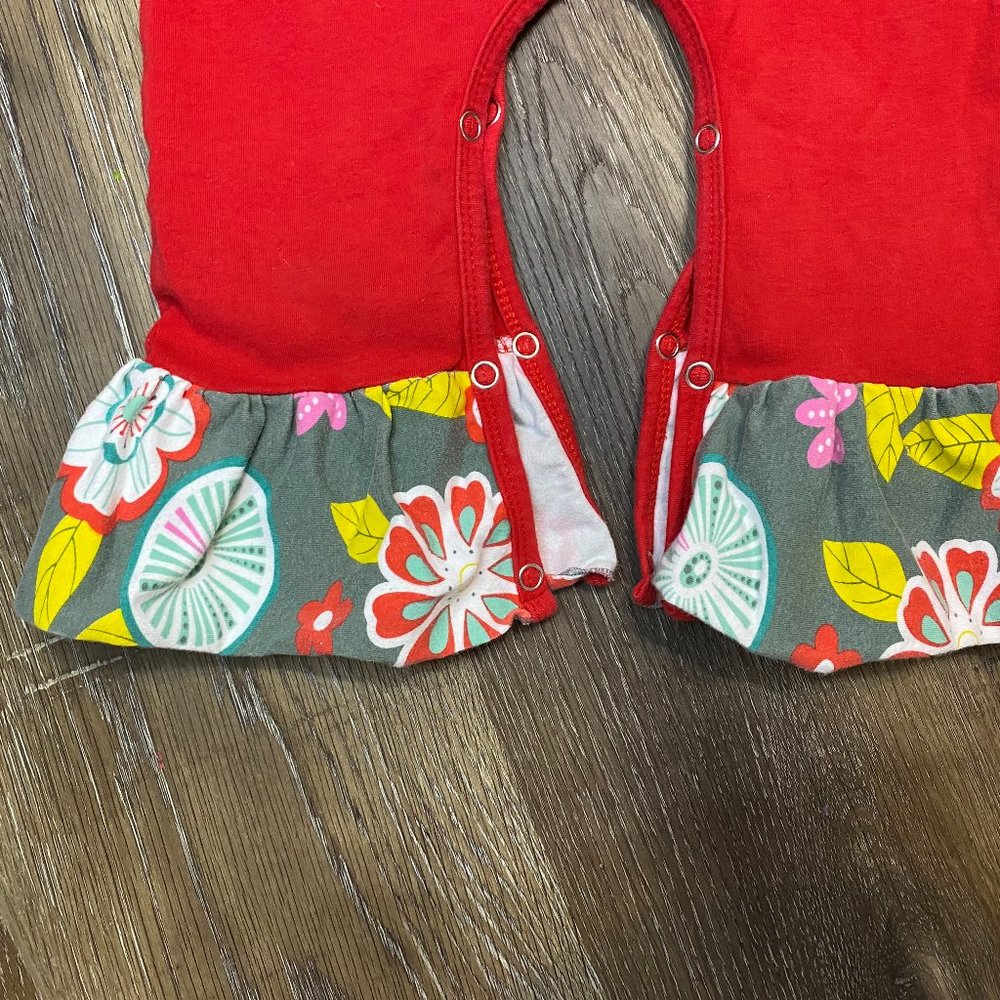 Red Ruffle Romper - Picture 2 of 4